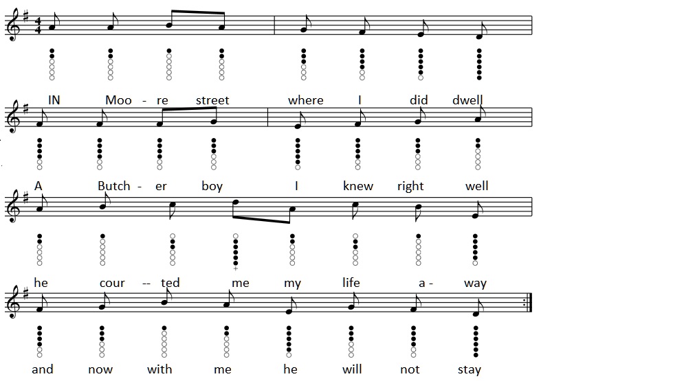butcher boy sheet music for the tin whistle