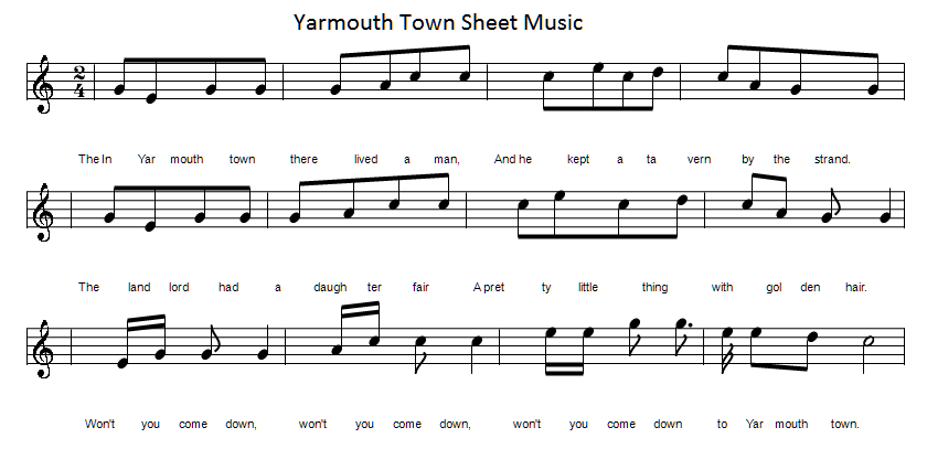 Yarmouth town sheet music