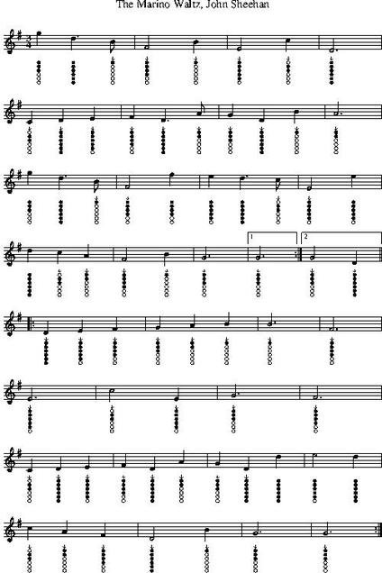 The Marino Waltz Tin Whistle sheet music