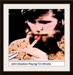 John Sheahan of The Dubliners playing tin whistle