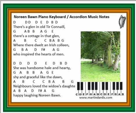 Noreen bawn music letter notes