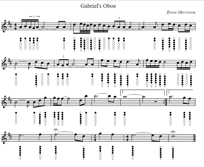 gabriel' s oboe sheet music
