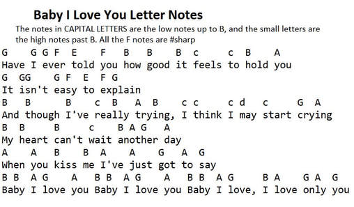 Baby I Love you letter notes