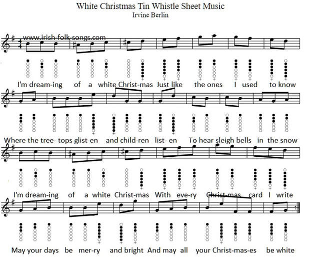 White Christmas Tin Whistle Sheet Music