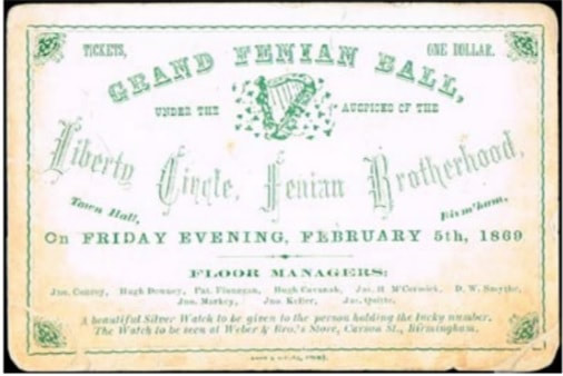 Fenian ticket from 1869