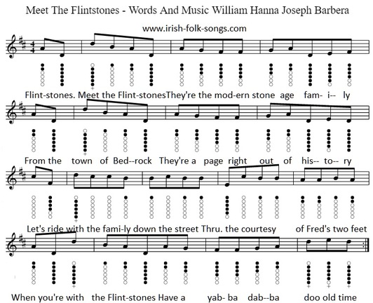 The Flintstones Theme Song Sheet Music Notes