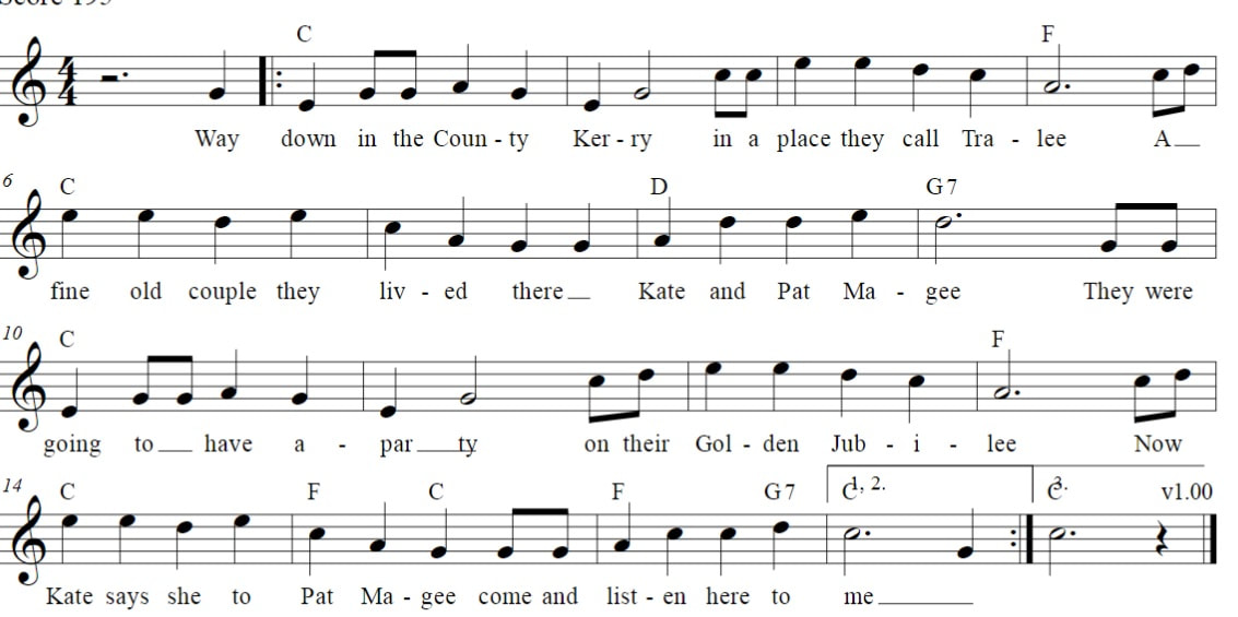 The golden jubilee sheet music score in C Major