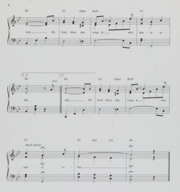 The Irish wdding song sheet music part three
