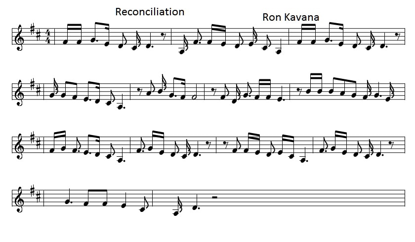 reconciliation sheet music