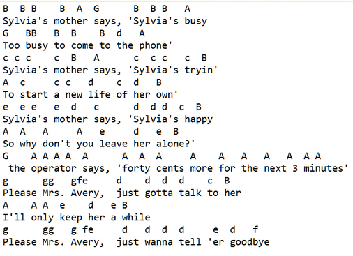 Sylvia's mother notes