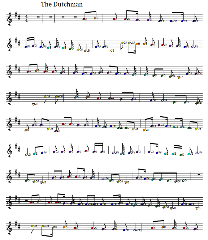 The Dutchman full sheet music score in the key of D Major
