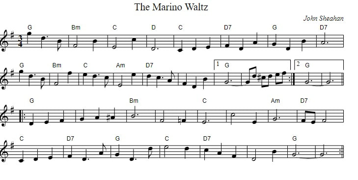 The Marino Waltz sheet music with chords