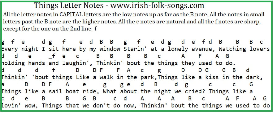 Things Bobby Darin music letter notes