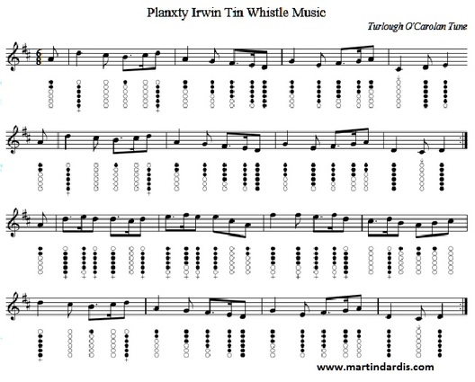 Planxty Irwin Tin Whistle sheet music