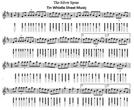 The Silver Spear Tin Whistle Sheet Music