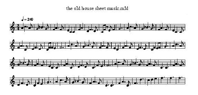 The old house sheet music
