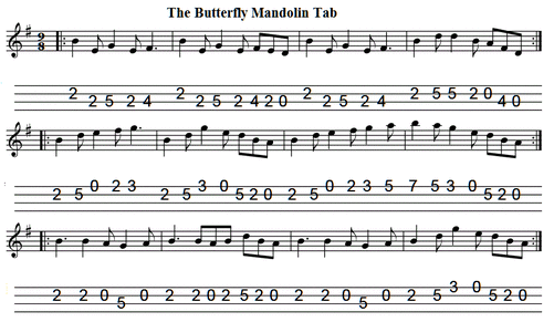 the butterfly banjo tab
