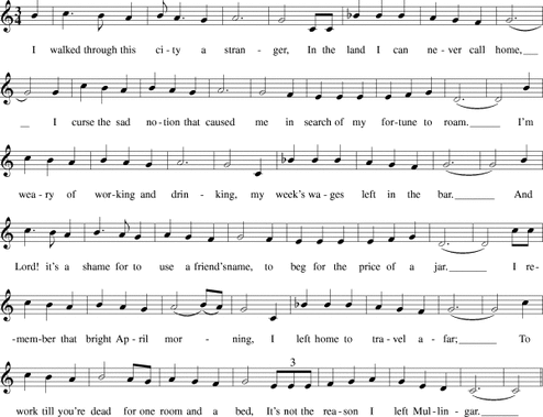 Irish sheet music for The Reason I Left Mullingar
