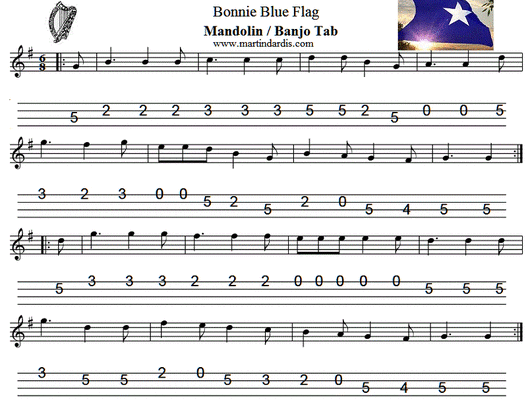 The Bonnie Blue Flag Lyrics Chords And Sheet Music Irish Folk Songs