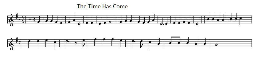 The time has come sheet music