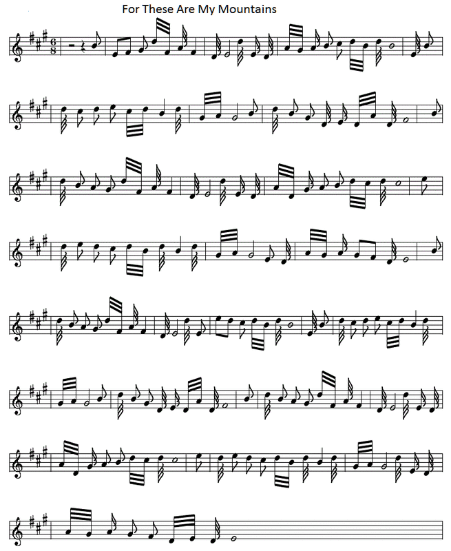 For these are my mountains sheet music notes