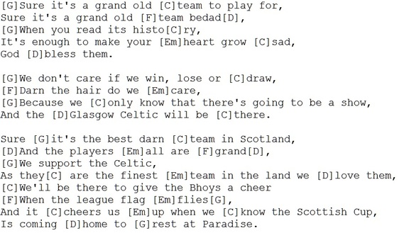The Celtic Song Guitar Chords