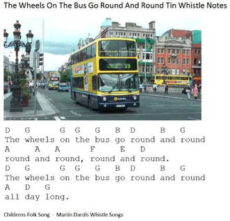 Letter notes for the wheels on the bus
