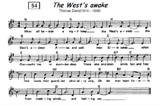 The West's Awake sheet music notes