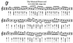 The musical priest tin whistle sheet music