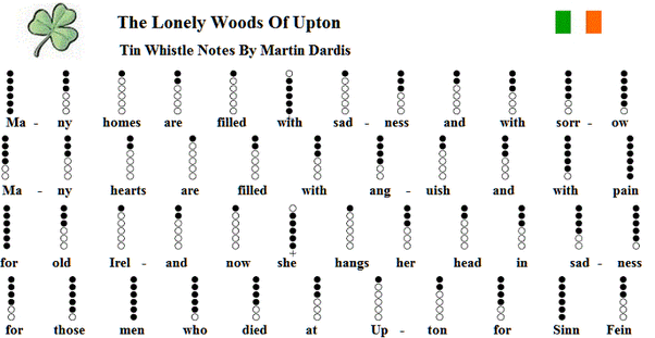 lonely woods of upton whistle notation