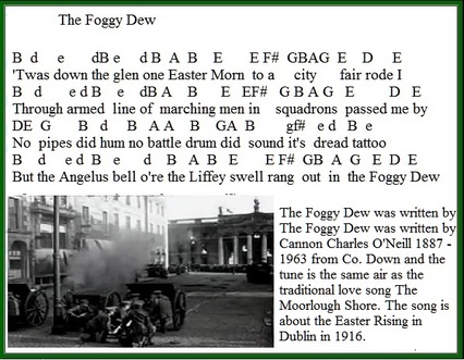 The foggy dew music letter notes