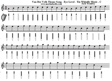 Van Der Valk Theme Tune Sheet Music And Tin Whistle Notes