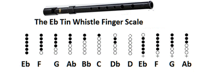 The Eb Tin Whistle Finger Scale