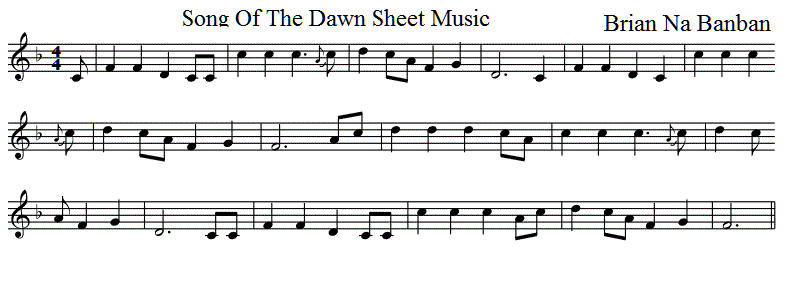 song of the dawn sheet music
