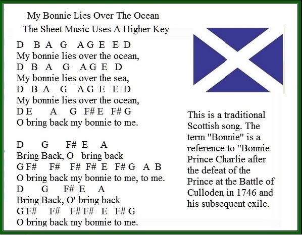 My bonnie lies over the ocean easy to play tin whistle version