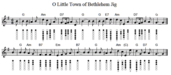 Oh little town in Bethlehem tin whistle totes