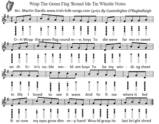 wrap the green flag round me sheet music