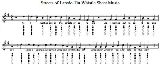 bard of armagh sheet music and tin whistle notes