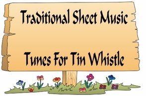 Traditional tin whistle sheet music