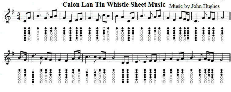 Calon Lan sheet music notes