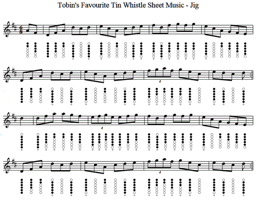 Tobin's Favorite Tin Whistle Sheet Music Notes