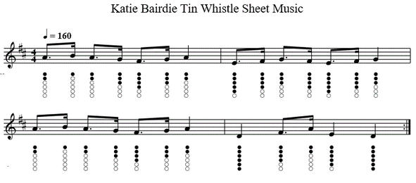 Katie Bairdie tin whistle sheet music