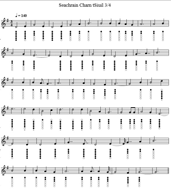 Seachrain Charn tSiuil sheet music notes