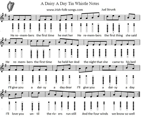 a daisy a day sheet music notes