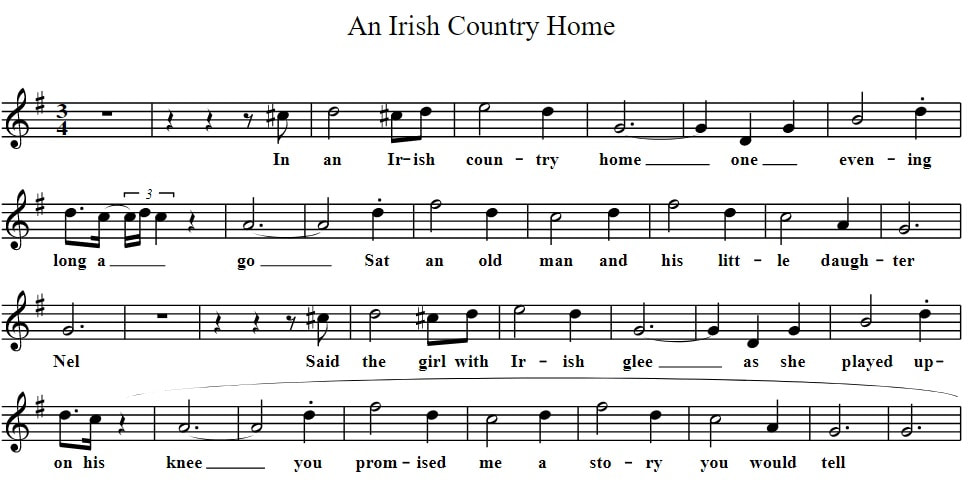 An Irish country home sheet music