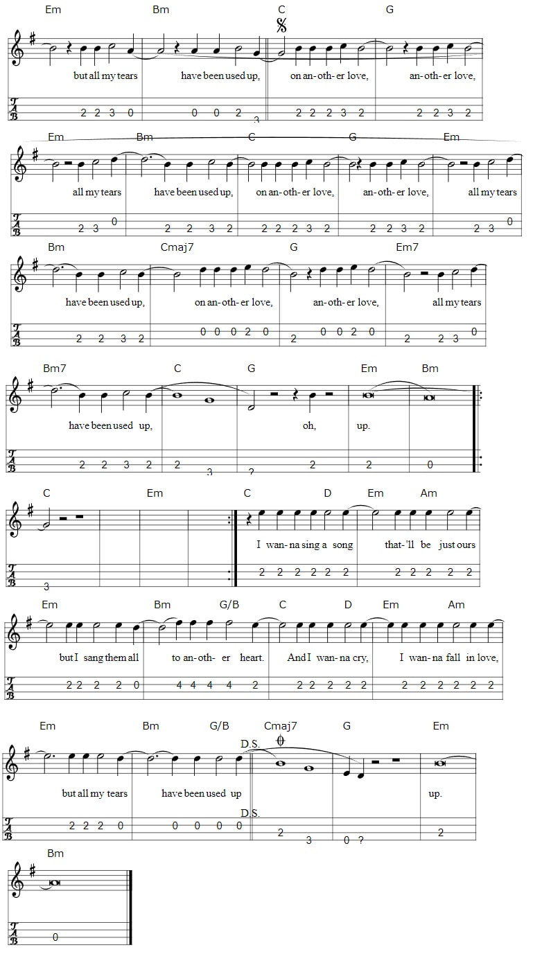 Another Love Bass Guitar Tab By Tom Odell part three 