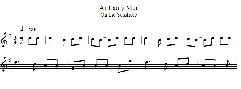 Ar Lan Y Mor Sheet Music In G Major
