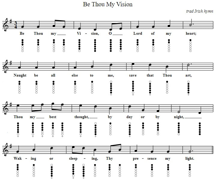 be thou my vision tin whistle notes