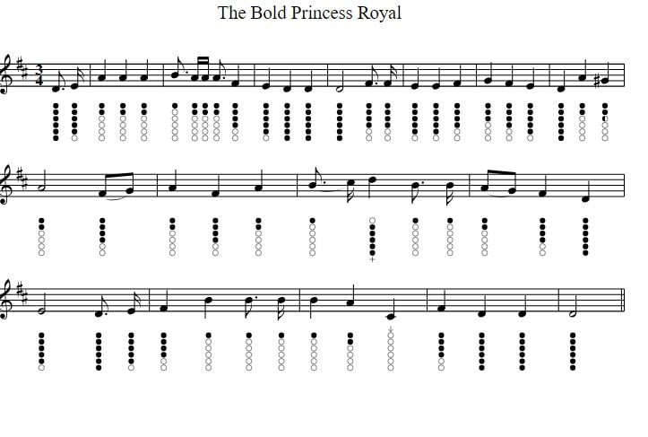 Bold princess royal sheet music