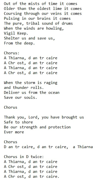 Celtic Thunder lyrics Heartland